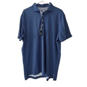 NWT Johnnie-O - Men's Daisy Lake Performance Polo Large Lake MSRP $110